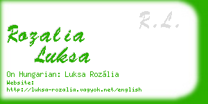 rozalia luksa business card