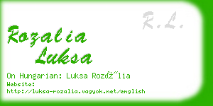 rozalia luksa business card